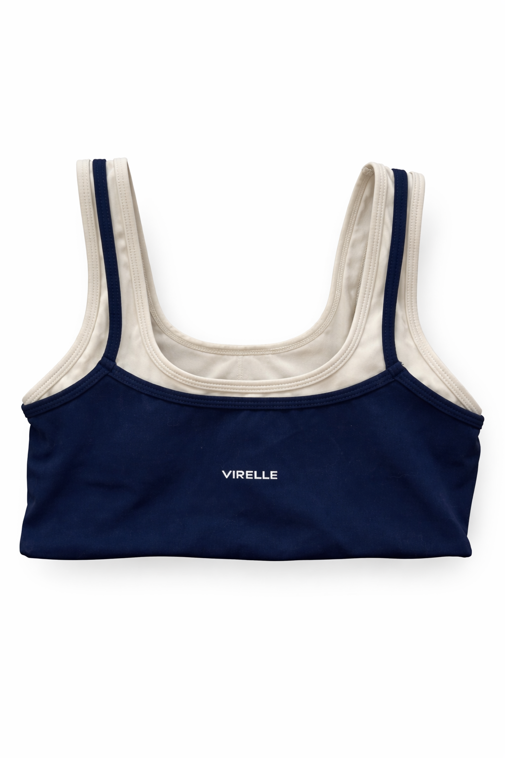 Double Layer Essential Bra- Navy & Buttercream