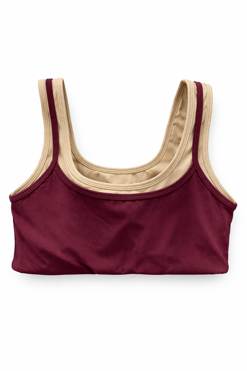 Double Layer Essential Bra- Toasted Berry & Taupe