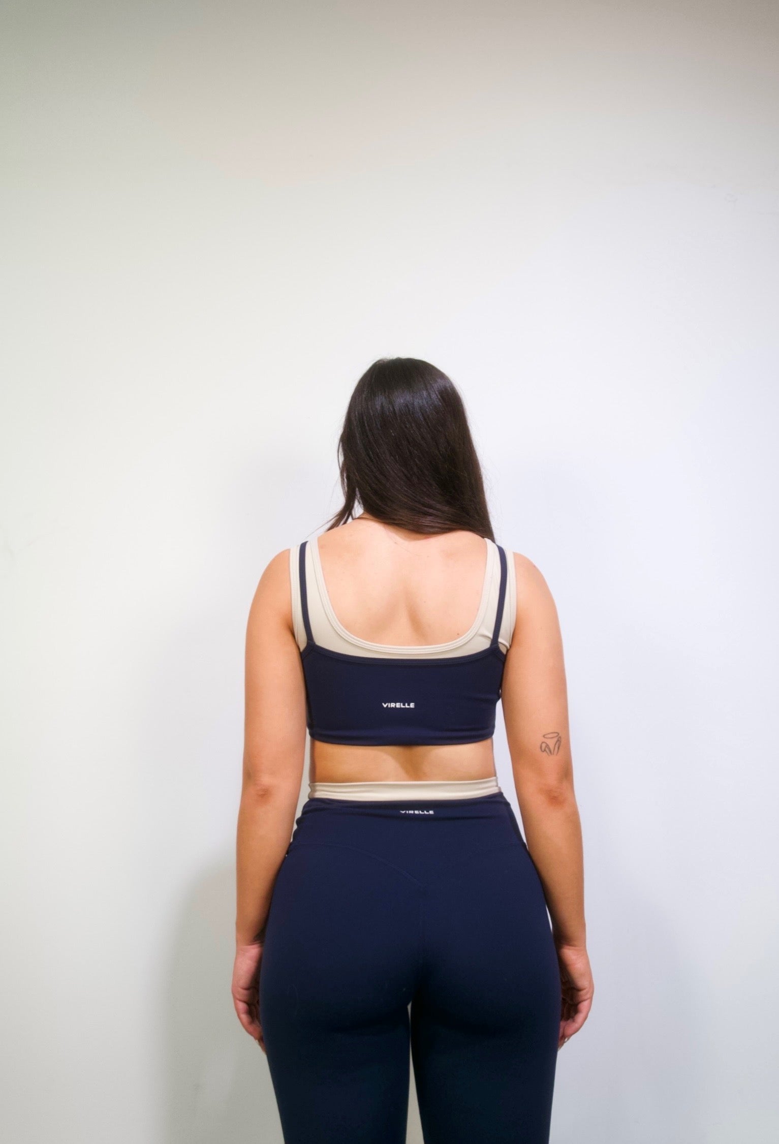 Double Layer Essential Bra- Navy & Buttercream